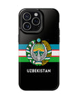 Uzbekistan Flag with Coat of Arms Phone Case