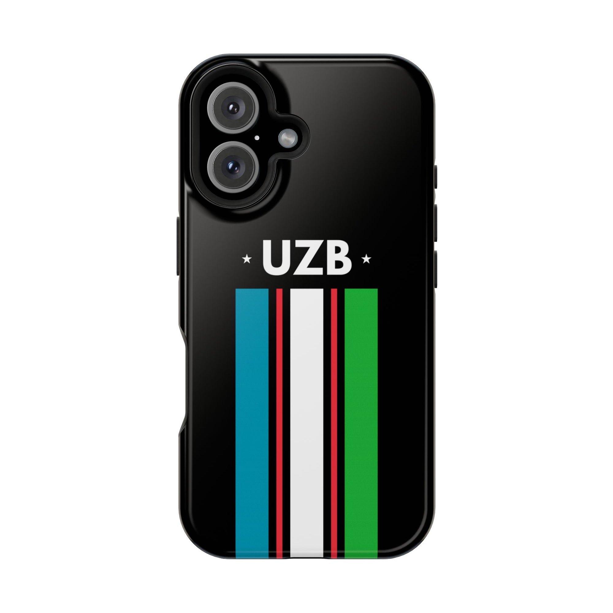 UZB Flag Stripes Phone Case