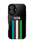 UZB Flag Stripes Phone Case