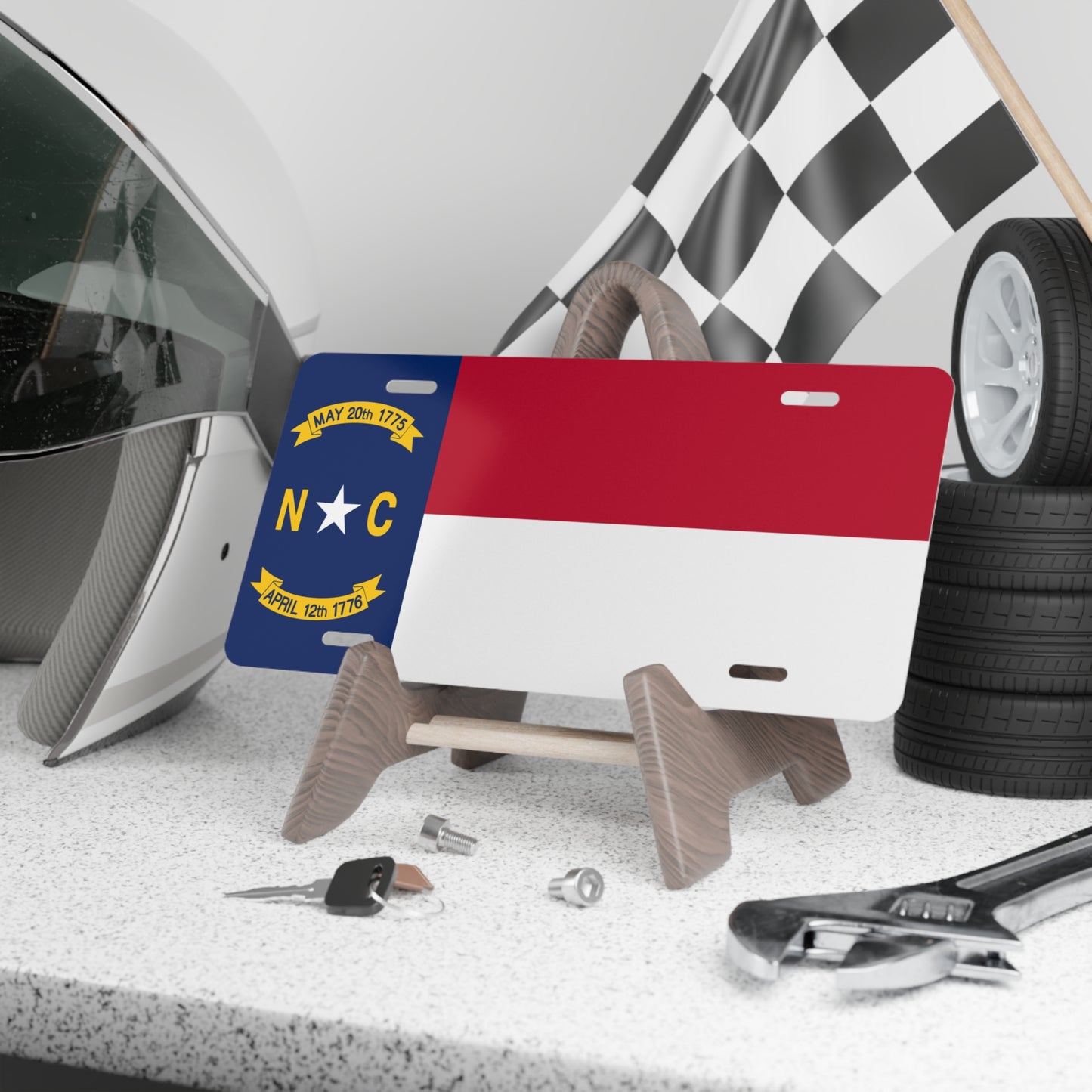 North Carolina State Flag, USA Vanity Plate