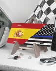 Spain US Law Enforcement Flag Vanity Plate