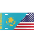 Kazakh American Flag Vanity Plate