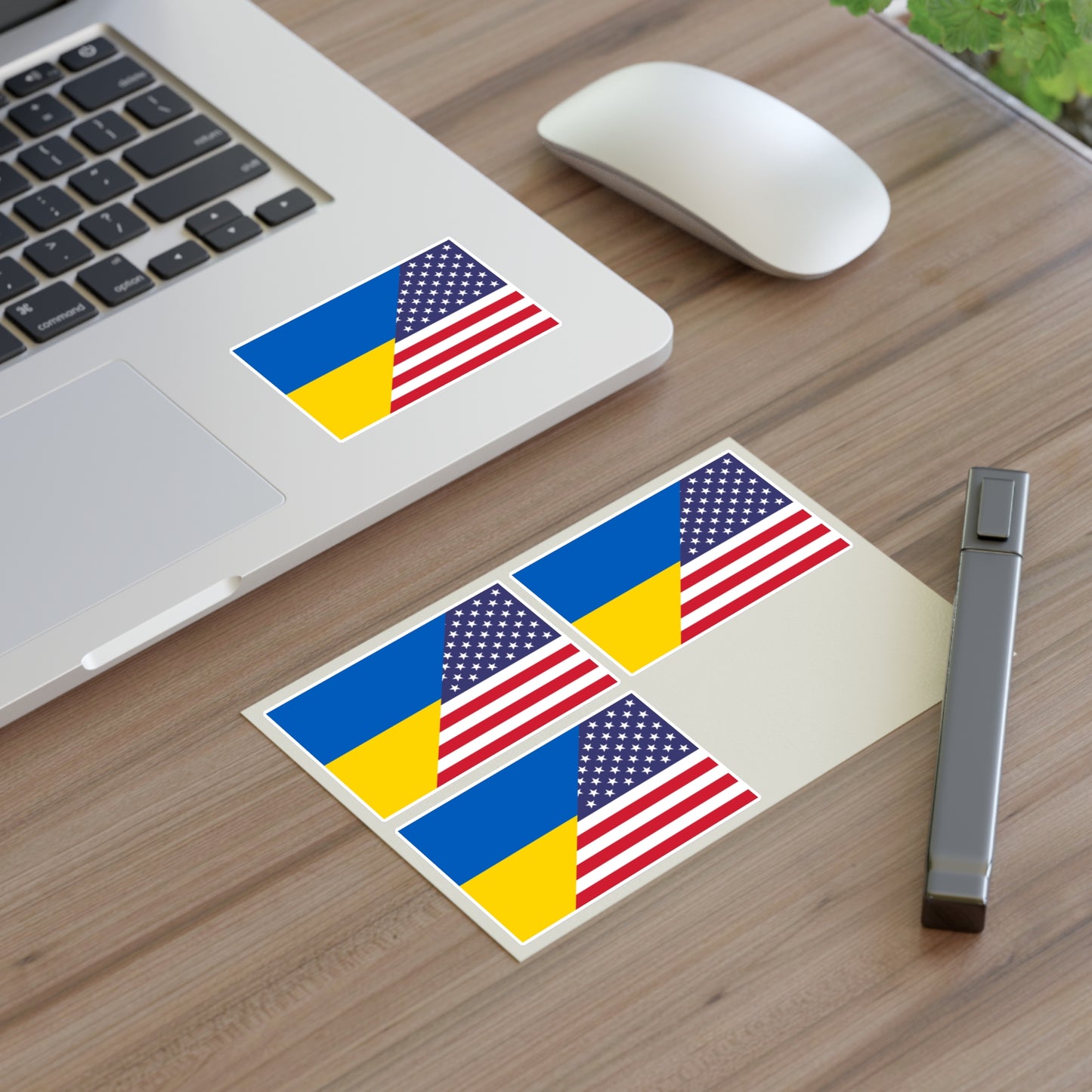 Ukrainian American Flag *4pc Sticker Sheets