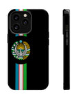 UZB Coat of Arms Flag Stripes Phone Case