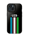 UZB Flag Stripes Phone Case