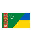 Turkmenistan Supports Ukraine Flag Bumper Stickers