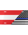 Austria US Law Enforcement Flag Vanity Plate
