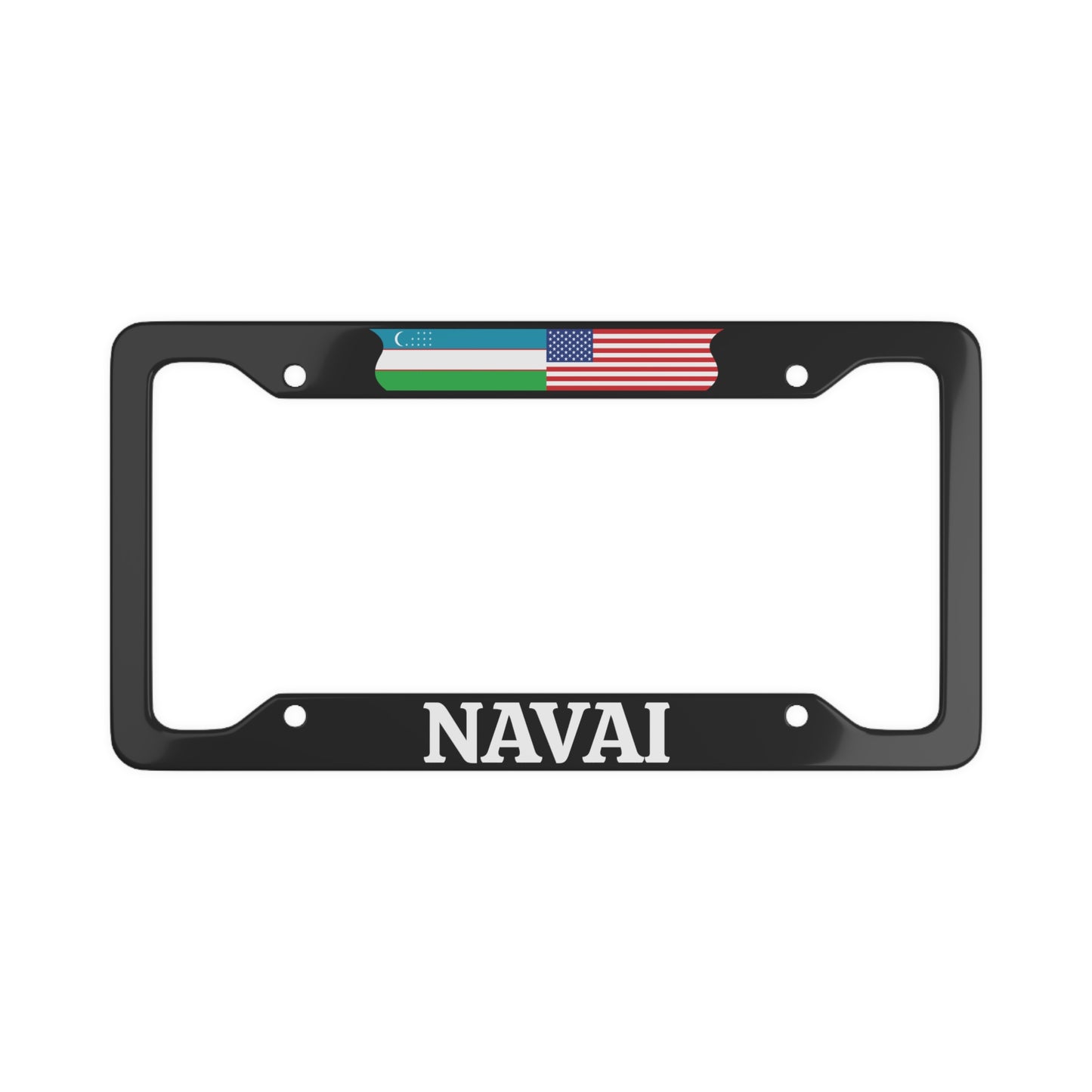 NAVOIY Uzbekistan with flag License Plate Frame