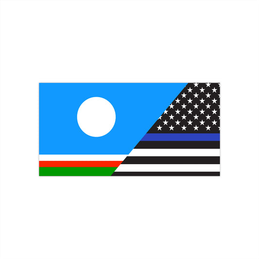 Yakutian Support US Police Flag Bumper Sticker