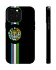 UZB Coat of Arms Flag Stripes Phone Case
