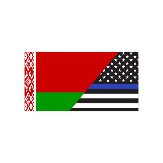 Belarusian Support US Police Flag Bumper Stickers