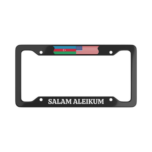 Salam Aleikum Azerbaijan with flag License Plate Frame