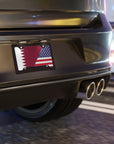 Qatar USA Flag Vanity Plate