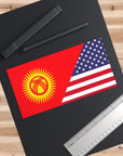 Kyrgyz American Flag Bumper Stickers
