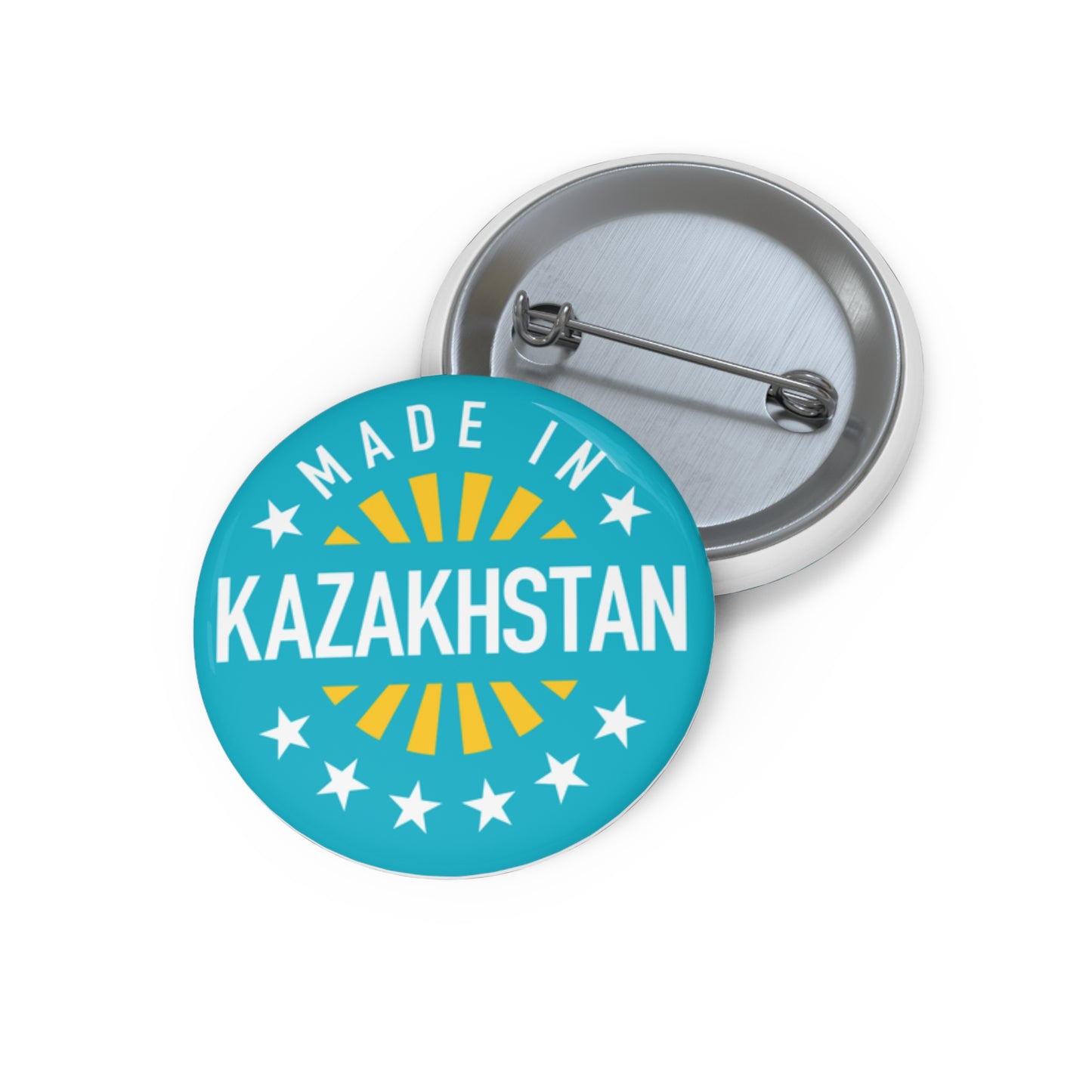Made in Kazakhstan Pin Buttons