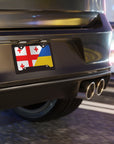 Georgian Ukrainian Flag Vanity Plate