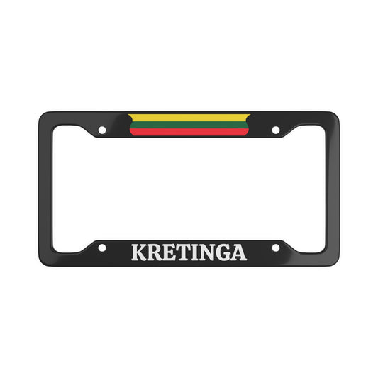 Kretinga, Lithuania Flag License Plate Frame