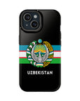 Uzbekistan Flag with Coat of Arms Phone Case