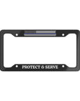 Protect & Serve US Law Enforcement Appreciation License Plate Frame