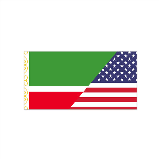 Chechen American Flag Bumper Sticker