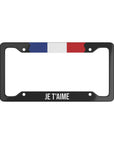 Je T'aime France Flag Car Plate Frame