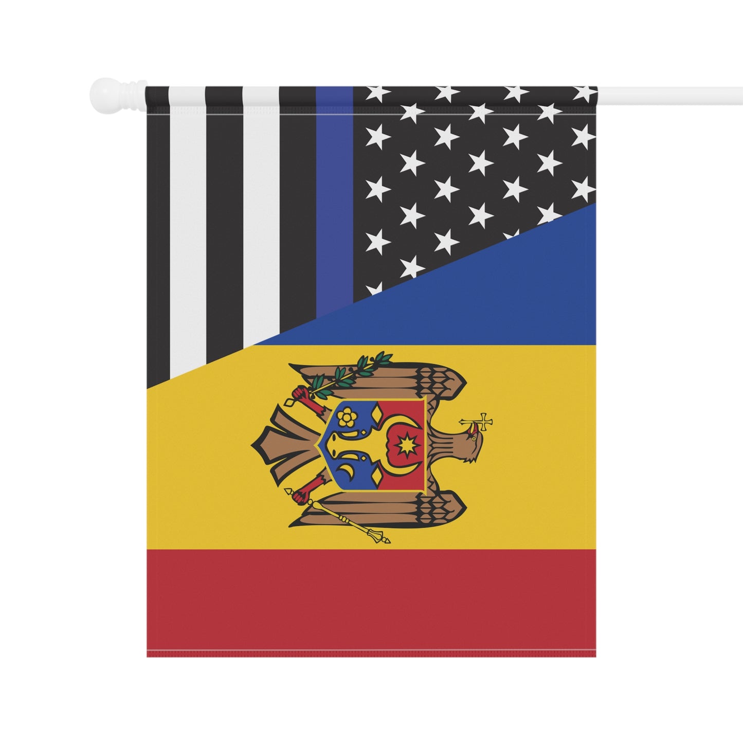 Moldovans Support US Police Flag Garden & House Banner