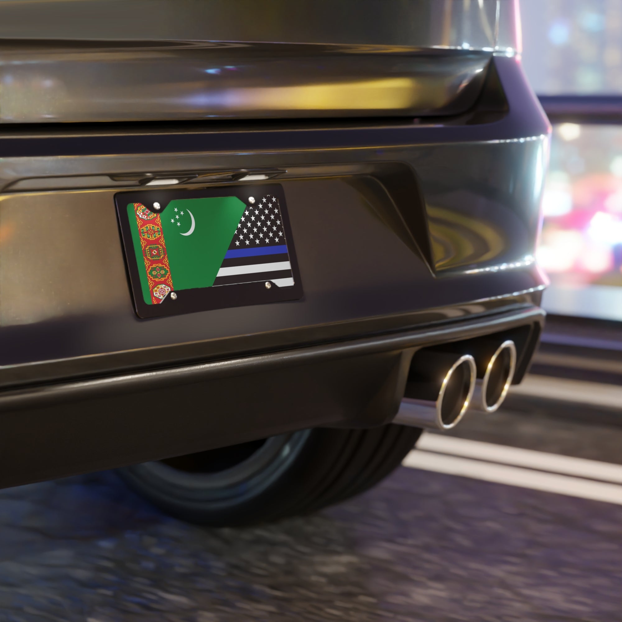 TKM/Law Enforcement Flag Vanity Plate