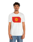 Emblem Kyrgyzstan Flag Unisex Jersey Short Sleeve Tee