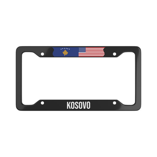 Kosovo USA Flag Car Frame