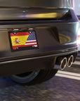 Spain USA Flag Vanity Plate