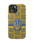 Ukraine Flag Emblem MagSafe Tough Cases