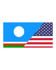 Sakha Yakutia/USA Flag Bumper Sticker