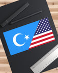 Uyghur American Flag Bumper Stickers