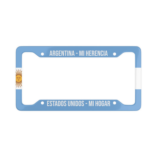 Argentina - Mi Herencia, Estados Unidos - Mi Hogar Car Plate Frame
