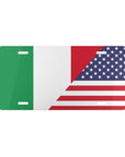 Italy USA Flag Vanity Plate