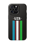 UZB Flag Stripes Phone Case