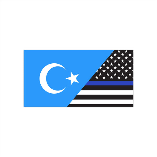 Uyghurs Support US Police Flag Bumper Stickers