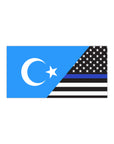 Uyghurs Support US Police Flag Bumper Stickers