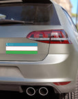 Uzbekistan Flag Car Magnet