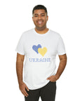 Ukraine Pixel Heart with a background Unisex T-Shirt