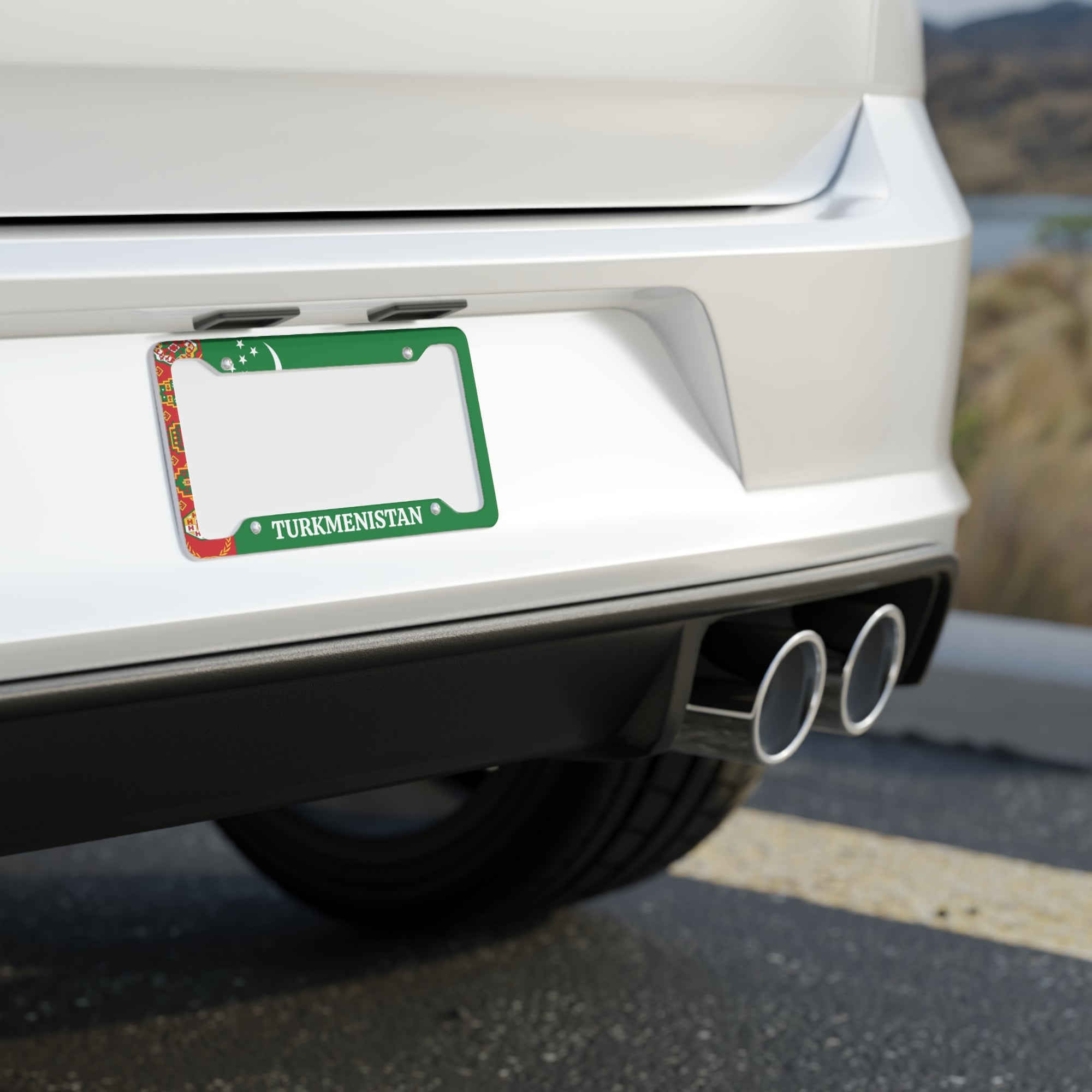 Turkmenistan Colorful License Plate Frame