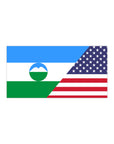 Kabardino-Balkaria American Flag Bumper Stickers