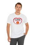 I love Kyrgyzstan Flag Unisex Jersey Short Sleeve Tee