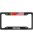 Portugal USA Flag Car License Plate Frame