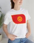 Emblem Kyrgyzstan Flag Unisex Jersey Short Sleeve Tee