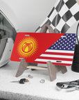 Kyrgyz American New Flag Vanity Plate