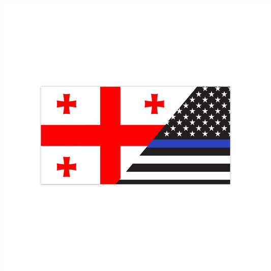 Georgians Support US Police Flag Bumper Stickers