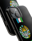 UZB Coat of Arms Flag Stripes Phone Case