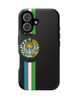 UZB Coat of Arms Flag Stripes Phone Case