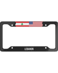 Lebanon USA Flag Premium License Plate Frame